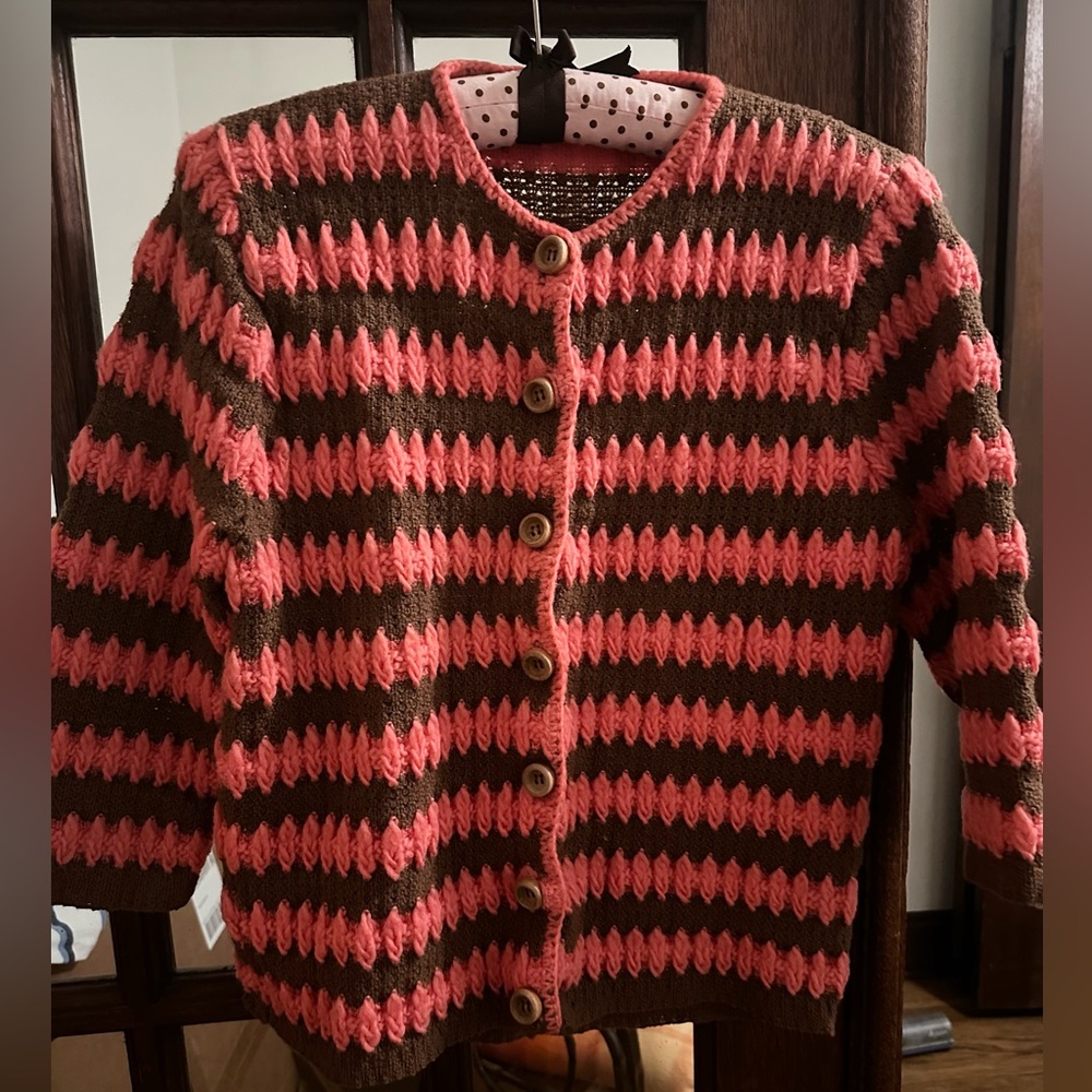Hand knitted vintage sweater.